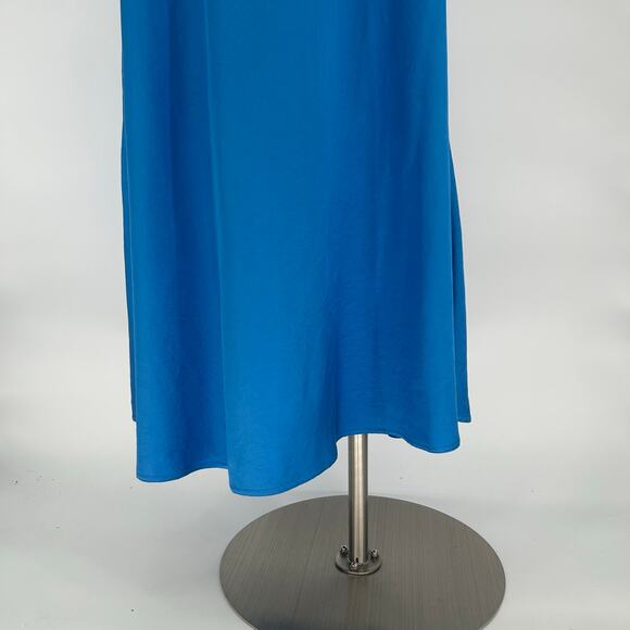 A.L.C Blue Blakely Satin Midi Dress – Size 10 – Good Condition - Picture 9 of 10